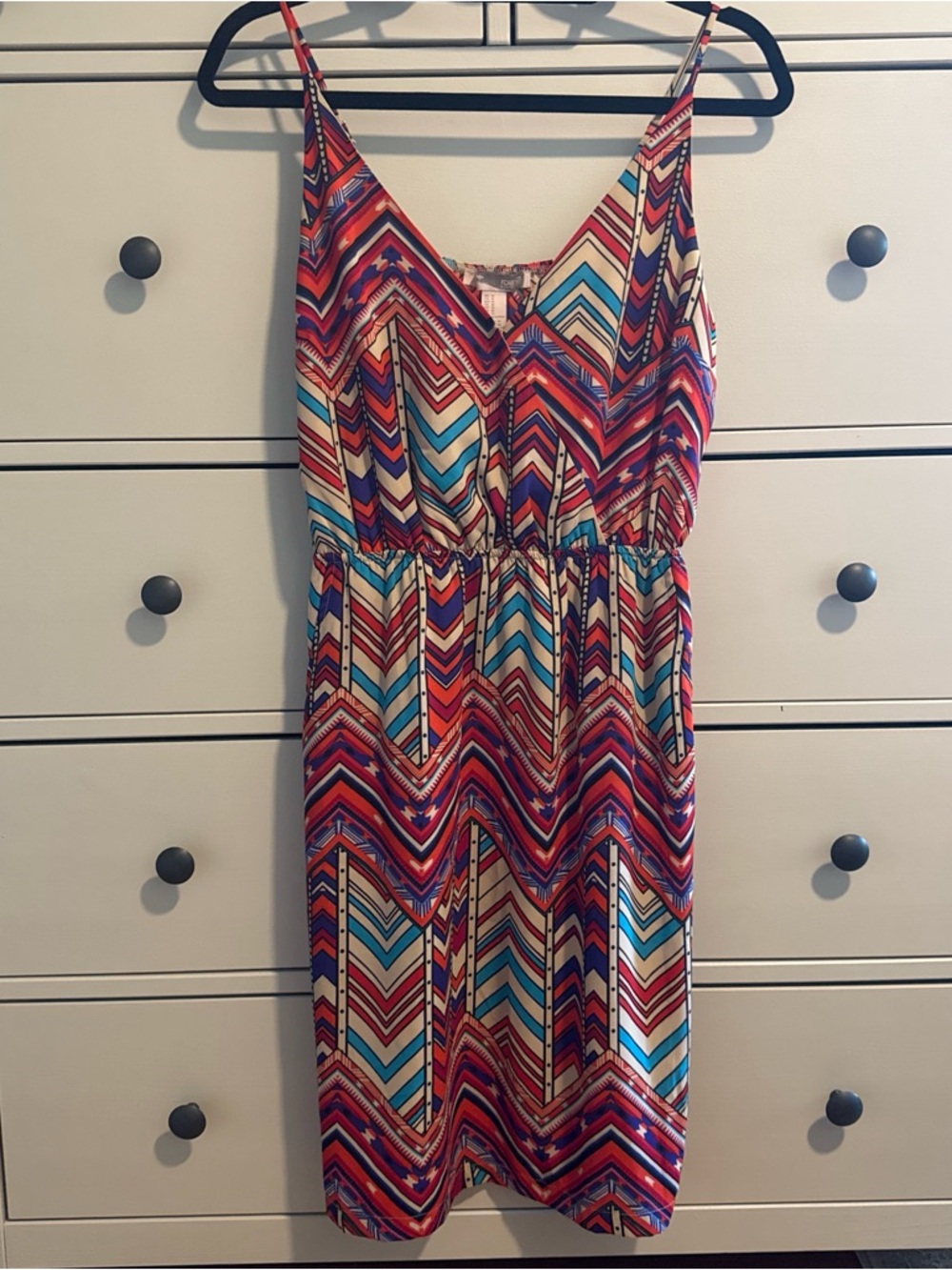 Forever 21 Contemporary Chevron Aztec Print Midi Dress Size M